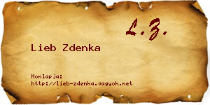 Lieb Zdenka névjegykártya